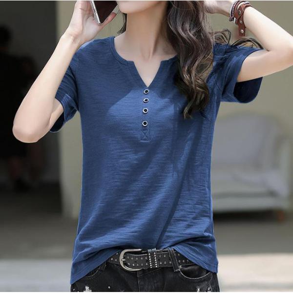 Tシャツ レディース 半袖 トップス ゆるtシャツ 丸首 大きいサイズ プルオーバー カジュアル 着痩せ 上着 夏新作 可愛い 体型カバー ルームウェア 21 Buyee Servis Zakupok Tretim Licom Buyee Pokupajte Iz Yaponii