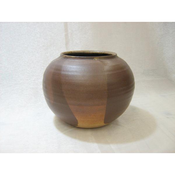 セール！・ 里見焼き　花瓶　網紋様　石井豊 作　No19　径；19　高；18cm セール！・ 里見焼き 花瓶 網紋様 石井豊 作 No19 径；19 高；18cm