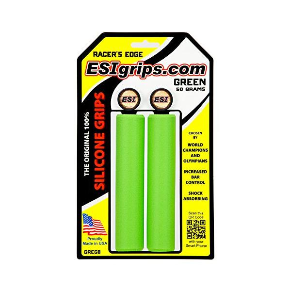 他サイト： ESI grips(イーエスアイ グリップス) MTB グリップ Racer's Edge Grips CESGRREGR グリーン 外径30mm xの商品画像