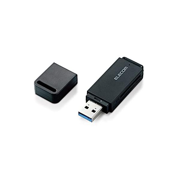 他サイト： エレコム カードリーダー USB3.0 20倍速転送 スティックタイプ ストラップホール付 ブラック MR3-D013SBKの商品画像