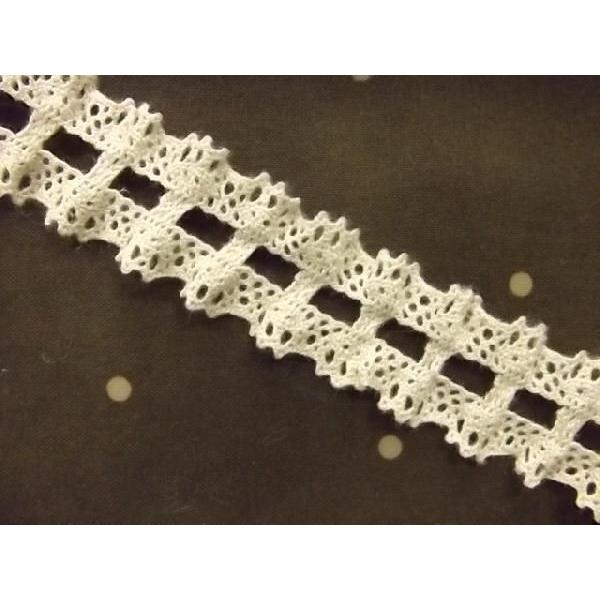 手芸 トーションレース フリルレース リボン通し 麻レース 1m〜 【日本