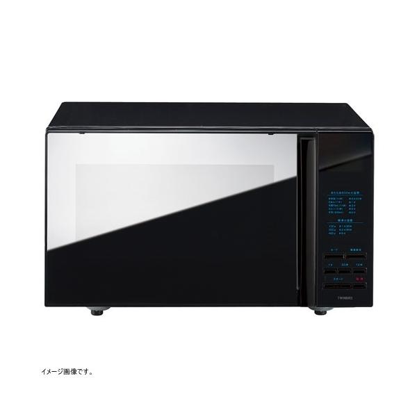 TWINBIRD ミラー ガラスフラット電子レンジ(ブラック) DR-4259B