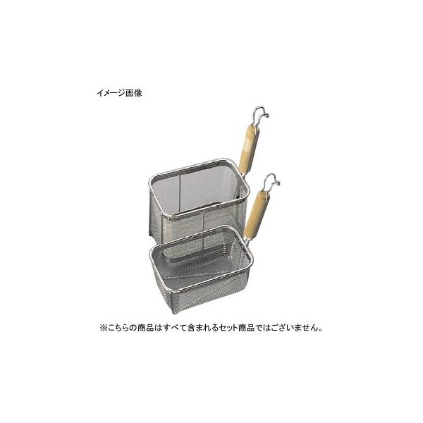 うどんテボ 角型 木柄 深型 18-8（ステンレス） SI H145 : スタイル