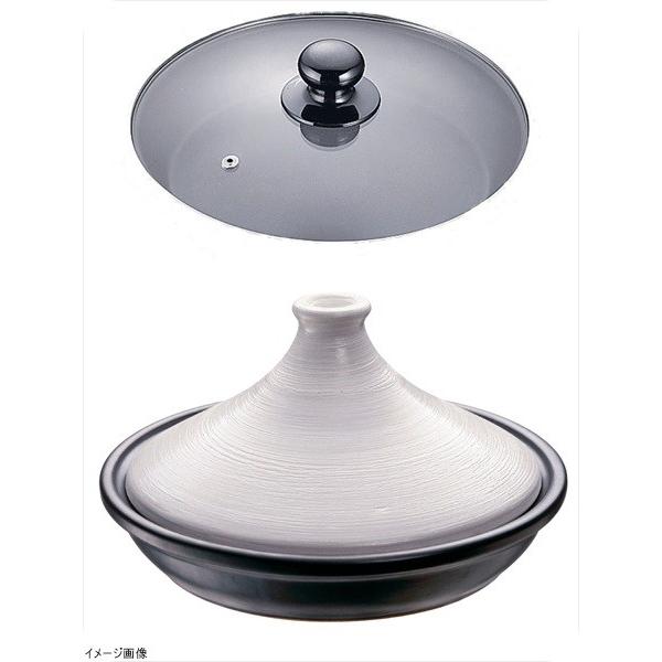 ブローディア ＩＨタジン鍋（ガラス蓋付） １９cm 白 ３００２