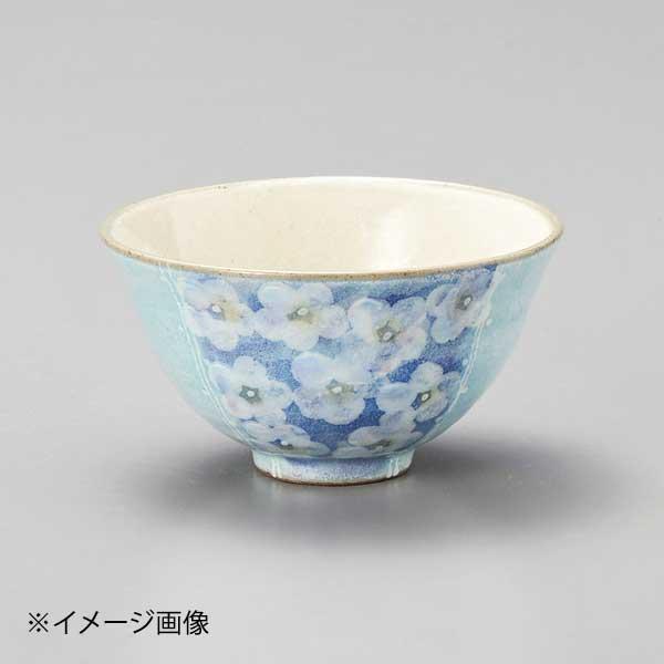 粉引花畑飯碗 青