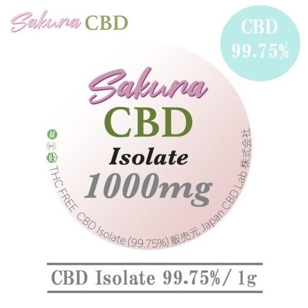 CBD パウダー アイソレート CBDSakura 1000mg/1g/99.75%