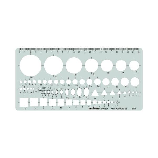 ドラパス テンプレート E509N 建築士受験用テンプレート 31509
