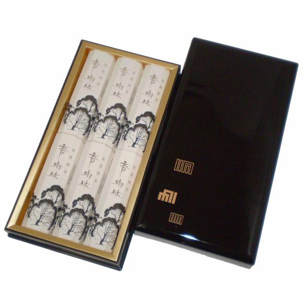玉初堂のお線香 香樹林 短寸6箱入 塗箱 #64 : ショップ ラーコンシー21