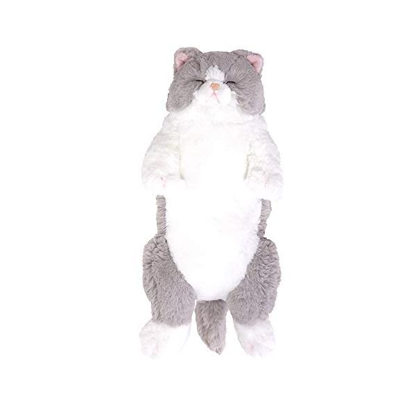 サンレモン(Sun Lemon) ひざ ねこ グレー すやすや 17.2×10.8×36.6cm