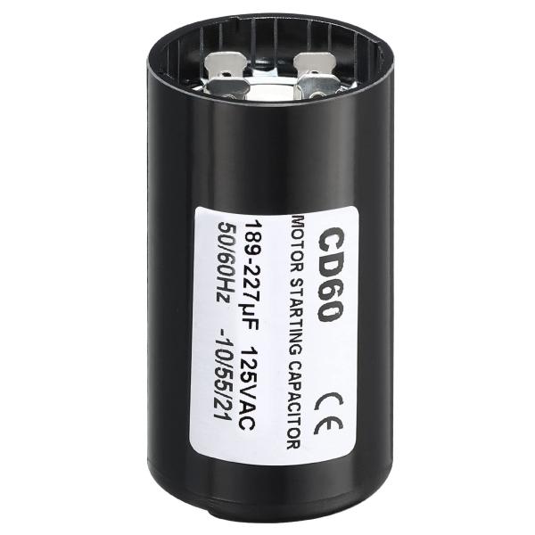 PATIKIL モーター始動コンデンサー 189-227uF/Mfd 125V 50/60Hz CD60 実行コンデンサ モーター始動コンデンサー 電