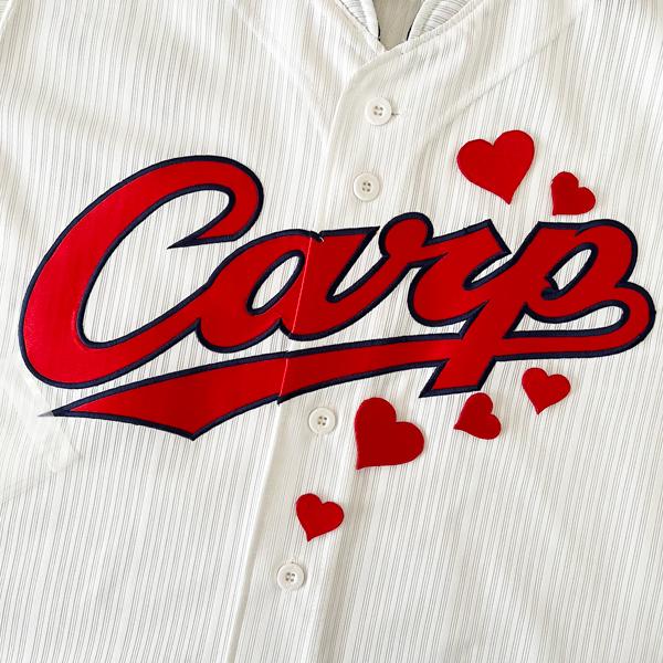 納期注意【広島カープ 刺繍ワッペン ハート】【A】CARP/応援歌