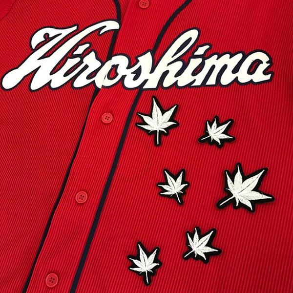 メール便送料無料】広島 カープ 刺繍ワッペン もみじ 白 /紅葉/carp