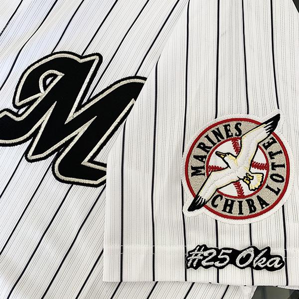 メール便送料無料】千葉 ロッテ マリーンズ 刺繍ワッペン 岡