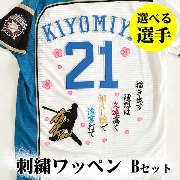 日本ハムファイターズ刺繍ワッペン3点セット 納期注意【日本ハム ファイターズ 刺繍ワッペン 3点セット】【白