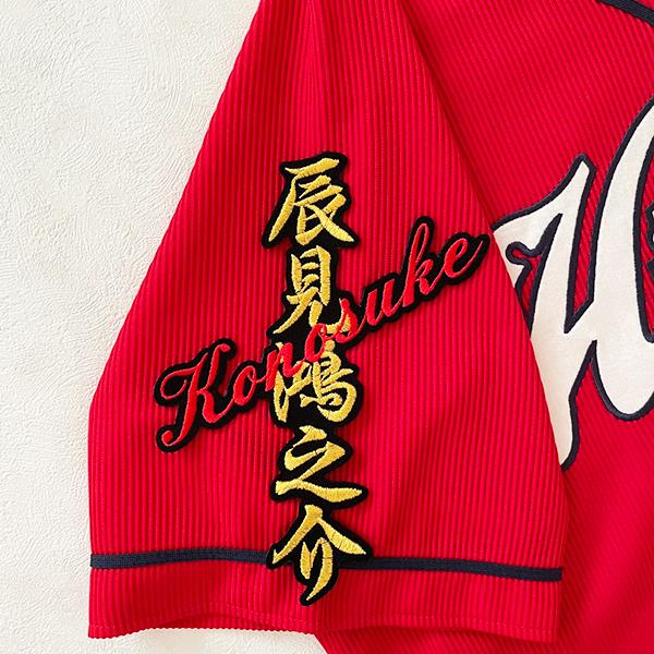 納期注意【広島カープ 刺繍ワッペン 辰見 ネーム】辰見鴻之介/応援歌/ユニフォーム/カープ/優勝