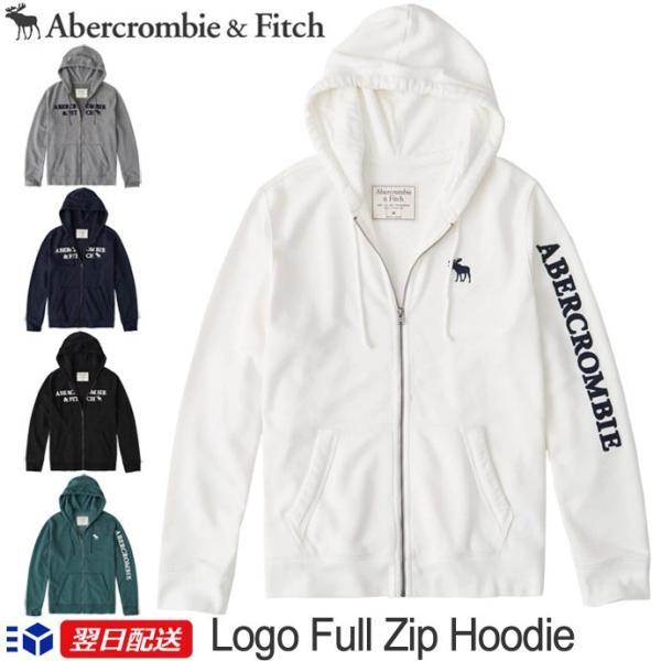 新品アバクロンビー&フィッチ 刺繍 LOGOジップアップ パーカーXLサイズ lad_af-hoo30