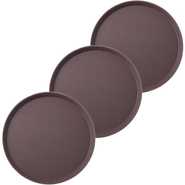 KOA 訳あり トレンチ 滑らない お盆 業務用トレー、ブラウン、3枚組