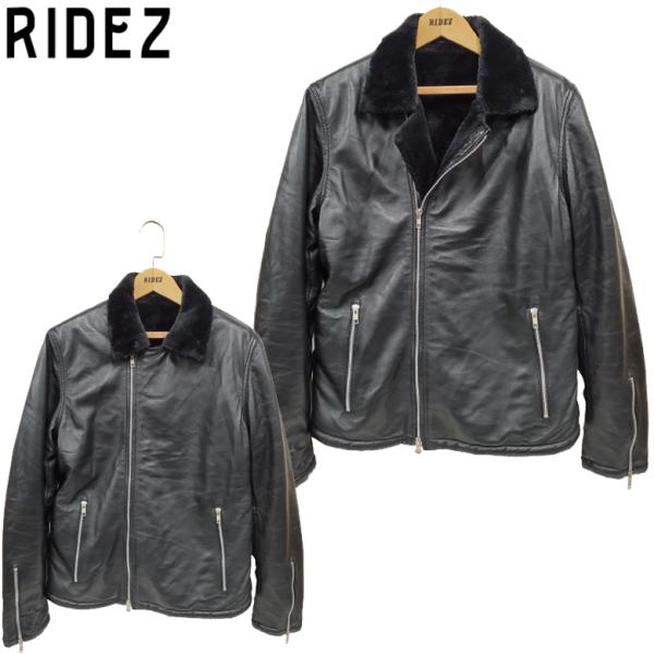 バイク用品ジャケット 革ジャン レザー ボア 保温 ブラック 秋冬用 