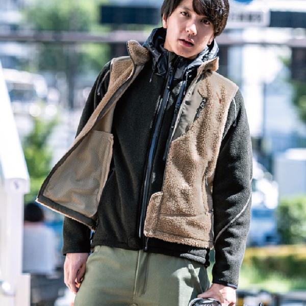 00s GIORGIO ARMANI イタリア製 ボア ジレベスト フリース ladies-baico_yo20180913005