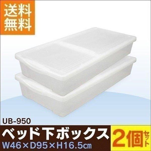 収納ボックス 衣装ケース プラスチック ベッド下 UB-950 2個セット 隙間収納 すき間 クリア 薄型 収納ケース  アイリスオーヤマ