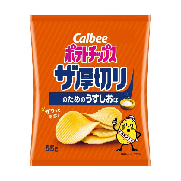 カルビー ポテトチップス ザ厚切りのための うすしお味 55g×12個
