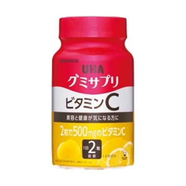 【あわせ買い2999円以上で送料無料】UHA味覚糖 グミサプリ ビタミンC 30日分 60粒 ボトル レモン味