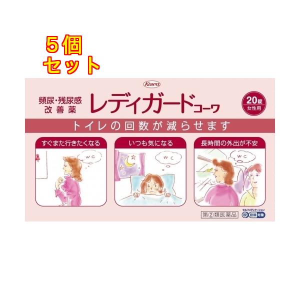 レディガードコーワは，有効成分フラボキサート塩酸塩をOTC医薬品として開発した頻尿、残尿感の改善薬です。
