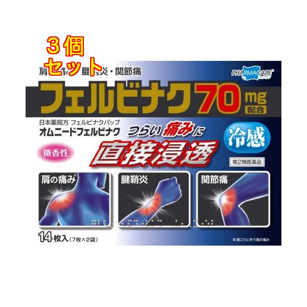 痛みを鎮める鎮痛、消炎フェルビナクパップ剤です。