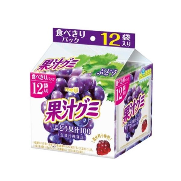 明治 果汁グミ スマートパック ぶどう 12袋 : くすりのレデイ笹沖Yahoo