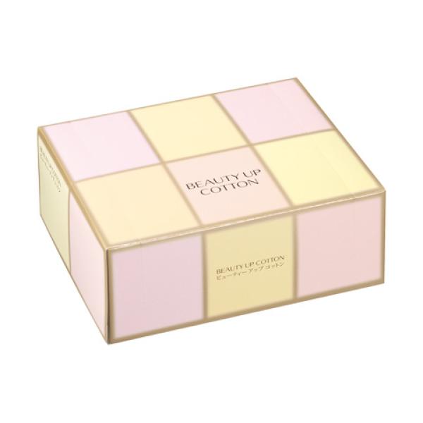 ふんわりとやわらかな天然綿を何層にも重ね、肌に安全な製法で仕上げた天然綿100％のコットン。化粧専用。