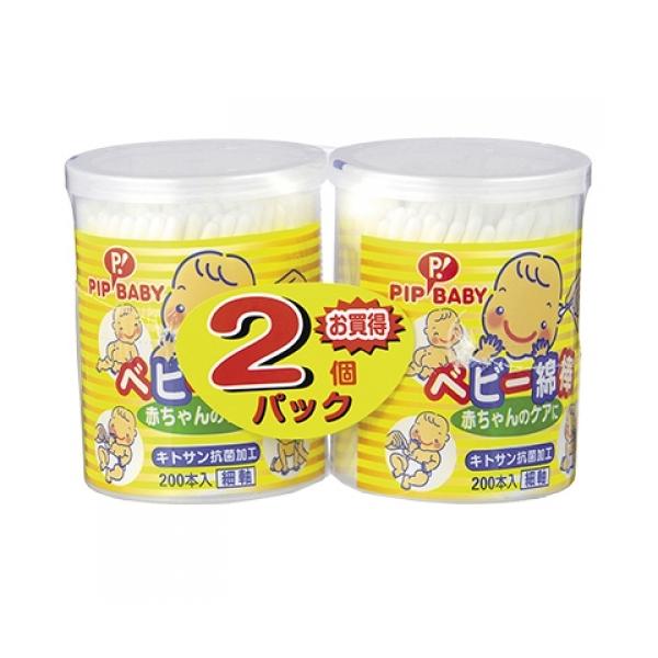 他サイト： ピップ　ベビー綿棒　細軸（200本×2P）の商品画像