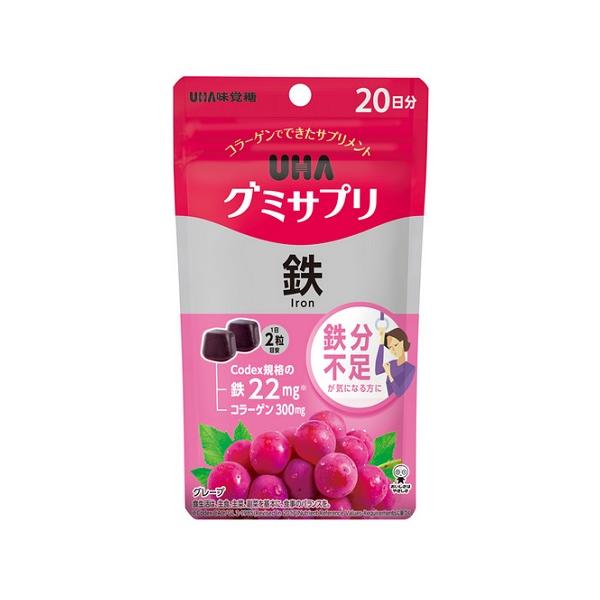 他サイト： UHA味覚糖　グミサプリ　鉄　20日分　40粒の商品画像