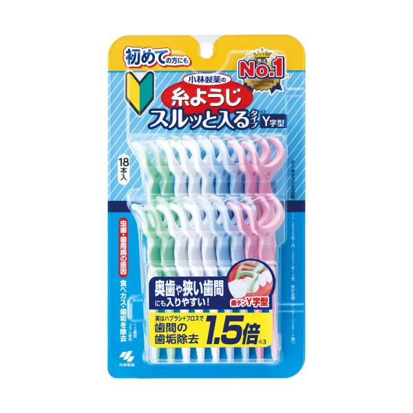 他サイト： 糸ようじ　スルッと入るタイプ　Ｙ字型　18本入の商品画像