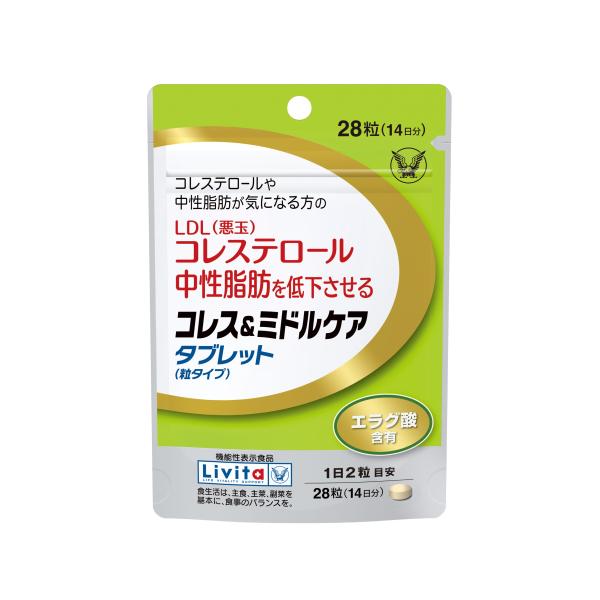 他サイト： 大正製薬　コレス＆ミドルケア　タブレット　28粒の商品画像