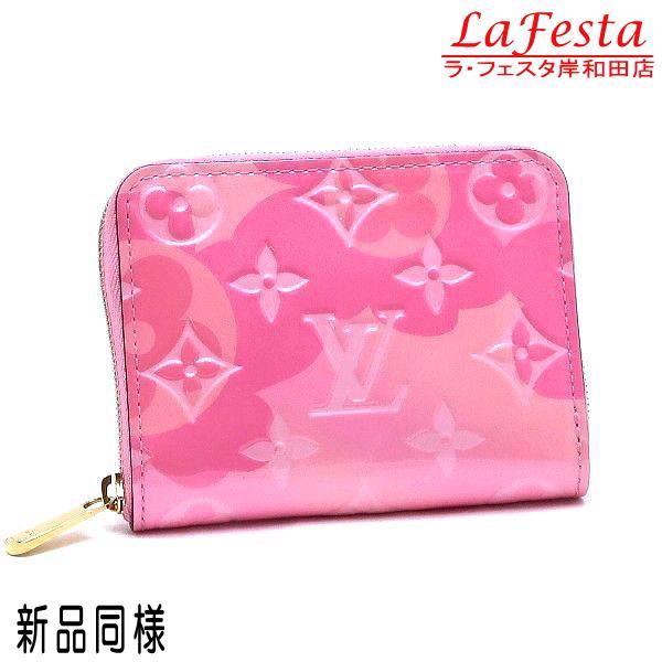 Louis Vuitton ピンク コインケース LOUIS VUITTON ルイヴィトン コインケース モノグラム・ヴェルニ