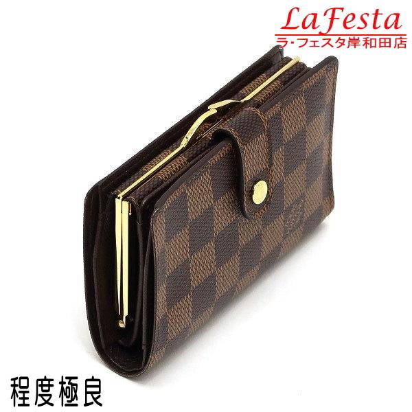 鑑定済 ルイヴィトン ダミエ 定番 がま口財布 ルイ ヴィトン ダミエ LOUIS VUITTON ルイヴィトン ダミエ ポルトモネ