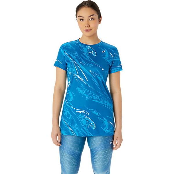 アシックス asics ウイメンズグラフィックドライ半袖シャツ ランニング Tシャツ レディース 2012C781-403