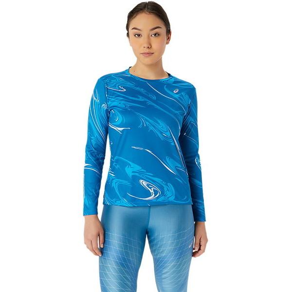 アシックス asics ウイメンズグラフィックUVケア長袖シャツ ランニング ロングTシャツ レディース 2012C782-403