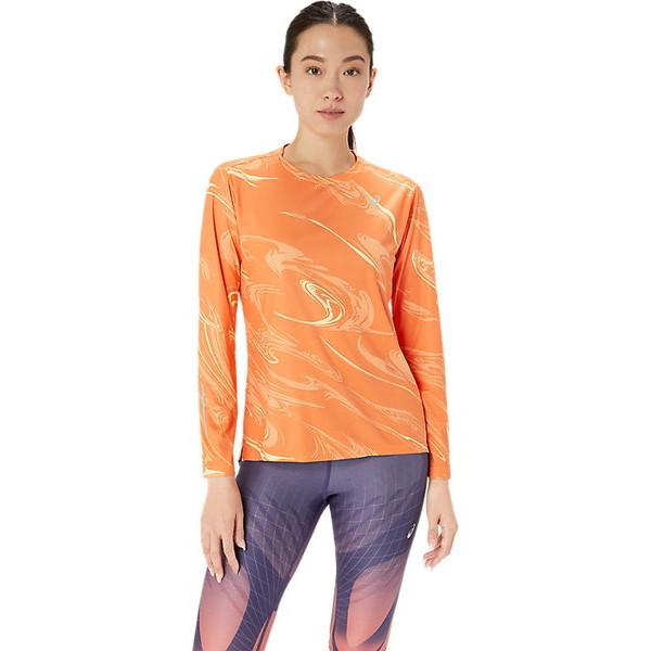 アシックス asics ウイメンズグラフィックUVケア長袖シャツ ランニング ロングTシャツ レディース 2012C782-700