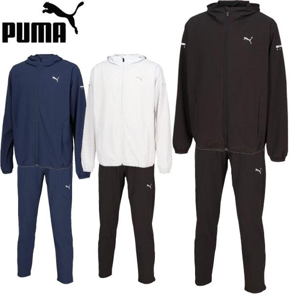 上下セット PUMA プーマ PUMA FLEX STRETCH ウーブン JKT ウェルネス ウインドシャツ ウインドパンツ メンズ 528197 528198