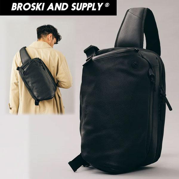 BROSKI AND SUPPLY ブロスキーアンドサプライ BBOM-1077-BLACK Adjust big sling bag スリングバッグ BROSKI AND SUPPLY（ブロスキーアンドサプライ） BBOM-1077-BLACK