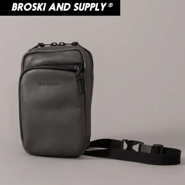 BROSKI AND SUPPLY ブロスキーアンドサプライ BBOM-B1220-CHARCOAL TUBE ショルダーバッグ BROSKI AND SUPPLY（ブロスキーアンドサプライ） BBOM-B1220-CHARCOAL