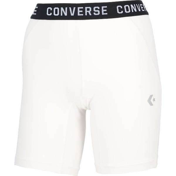 コンバースのウィメンズコンプレッションタイツ。ユニフォーム下のサポートインナー。ヒップの形状に合わせてボディをひきしめるカッティング。汗を素早く乾燥させる速乾機能の生地を採用。◯スパッツポリエステル81%、ポリウレタン19%110g吸汗・速...