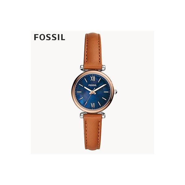 フォッシル FOSSIL 腕時計 CARLIE MINI 三針 タンレザーウォッチ ES4701 レ...