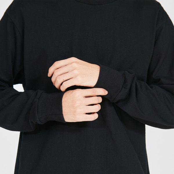 Hanes �w�C���Y KURO �� �N�� �N���[�l�b�N�����O�X���[�uT�V���c ���� HM4-D202 �����Y HM4D202 ���i�摜5