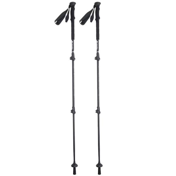 快適なトレッキングをサポートするLサイズモデル【商品特徴】・登山やトレッキング向けのポール・長さ2段階の伸縮タイプ（全長105cm〜125cm）・コンパクトに収納可能（57cm）・傾斜にも対応したミドルグリップ仕様・ワンタッチで調整可能なハ...