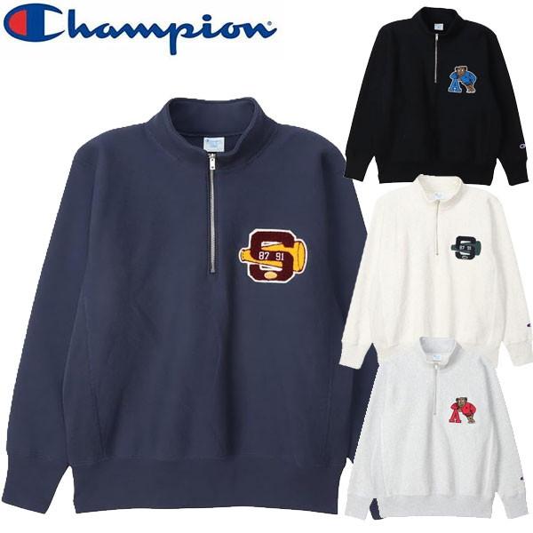 Championハーフジップスウェットシャツ Champion（チャンピオン） メンズ スウェットシャツ ハーフジップ 長袖