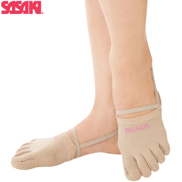 【商品説明】新体操シューズの常識を変えたSASAKIのデミシューズに、5本指タイプができました！ストレッチニットを使用したソックスのようなやわらかさに加え、より素足に近い感覚の演技を実現する待望の5本指タイプ！ 悩みの「蒸れ」対策にも最適な...