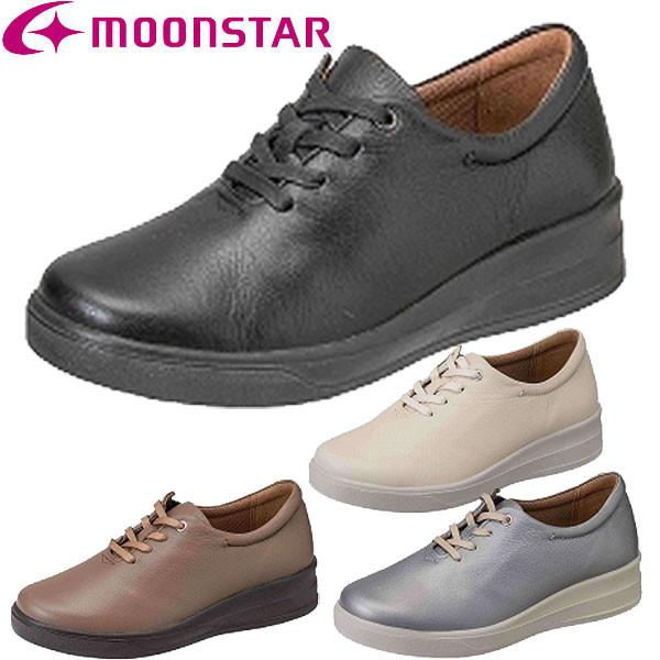 ムーンスター moonstar コンフォートシューズ スポルス ソフトレザー ワイド設計 4E 軽量設計 日本製 ファスナー付き SP9004 レディース MoonStar（ムーンスター） コンフォートシューズ スポルス ソフト