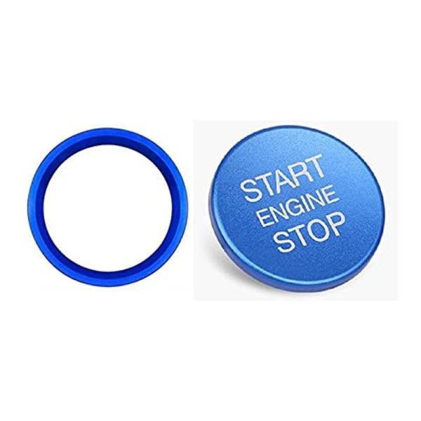 オートスタイル Autostyle Start/Stop ボタン＆リング ブルー for アウディ ・A4(B9)・A5(B9)・A6(C7